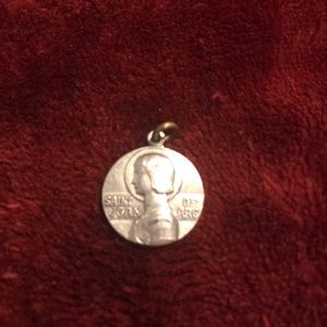 Saint Joan of Arc sterling silver pendant